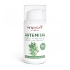 Eine weiße Pumpflasche mit der Aufschrift Artemisia Gel 30 ml mit grünen Kräutermotiven und einem grünen Kreis mit der Aufschrift „Rein natürlich“. Enthält Bio-Aloe Vera und Weihrauch. Jetzt Artemisia Gel 30ml kaufen.