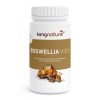 Eine weiße Flasche mit der Aufschrift Boswellia Vida enthält braune und gelbe Harzbrocken. Es ist ein Nahrungsergänzungsmittel mit Weihrauch, OPC, Mangan und Vitamin C - perfekt für alle, die Weihrauch Kapseln kaufen wollen.