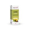 Weiße Schachtel des Nahrungsergänzungsmittels Canna Vida mit Hanfextrakt und B-Vitaminen. Auf der Vorderseite sind Bilder von Tee, Hanfblättern und -samen abgebildet. Auf der Unterseite steht „Swiss Made“.