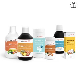 Darmpaket professional mit Neovital, EM Multi Ferment, Detoxalin, Kurkuma Vida, Omega-3 Vida und Vitamin D3 Vida
