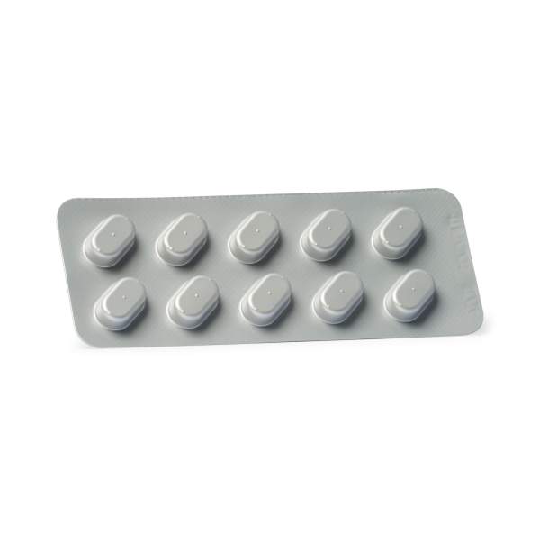 Auf weißem Hintergrund ist eine silberne Blisterpackung NADH Vida mit zehn weißen ovalen Tabletten in zwei Reihen zu je fünf Tabletten abgebildet.