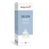 Nahrungsergänzungsmittel Selen Vida in weißer und hellblauer Verpackung mit Abbildungen von Selenkristallen und der Aufschrift „Swiss Made“.