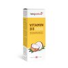 Vitamin D3 Vida: In der Schweiz hergestelltes Nahrungsergänzungsmittel mit Vitamin D3 auf Ölbasis, gelbes Etikett mit Kokosnussmotiv. Ideal für alle, die Vitamin D kaufen möchten.
