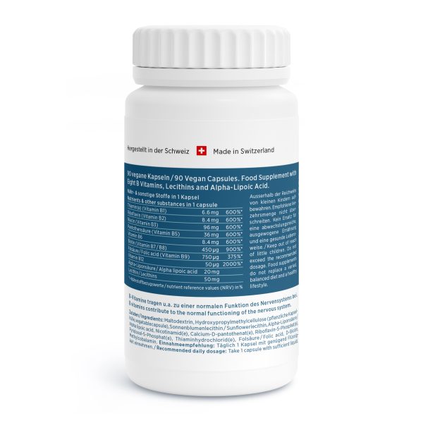 Rückseite einer Vitamin B Vida Dose von kingnature