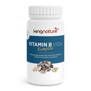 Vorderseite einer Vitamin B Vida Dose von kingnature