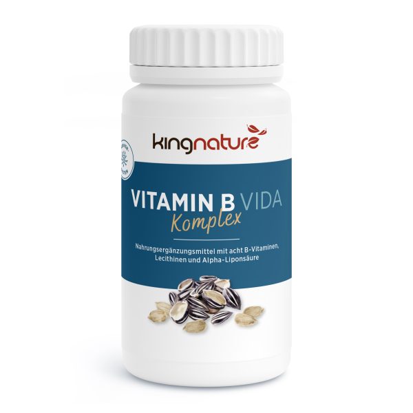 Vorderseite einer Vitamin B Vida Dose von kingnature