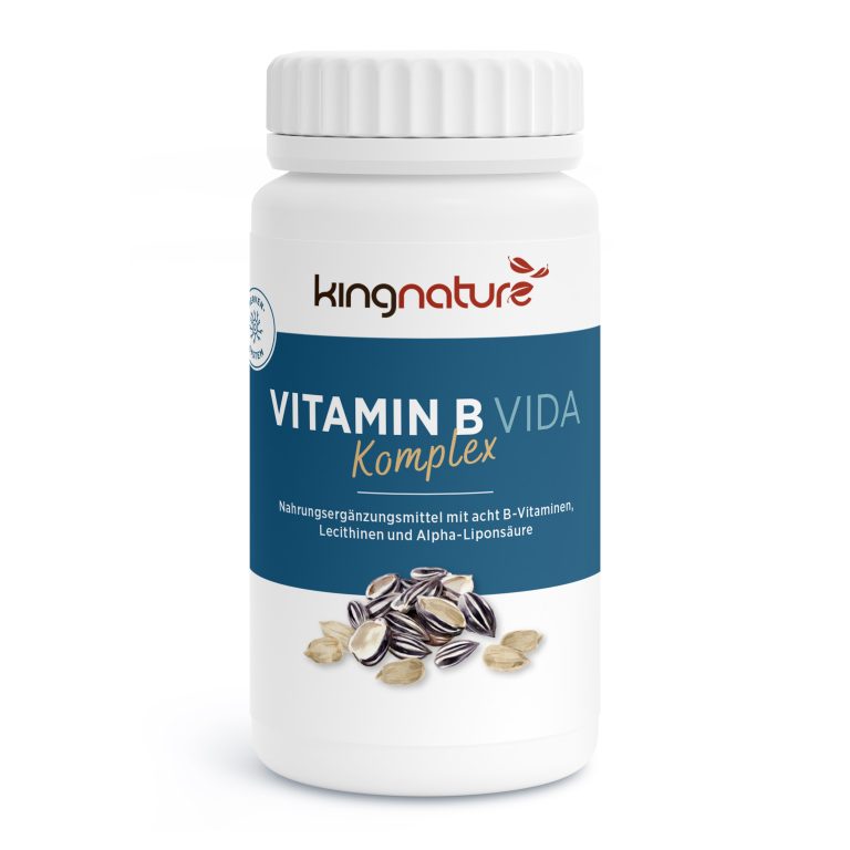 Vorderseite einer Vitamin B Vida Dose von kingnature