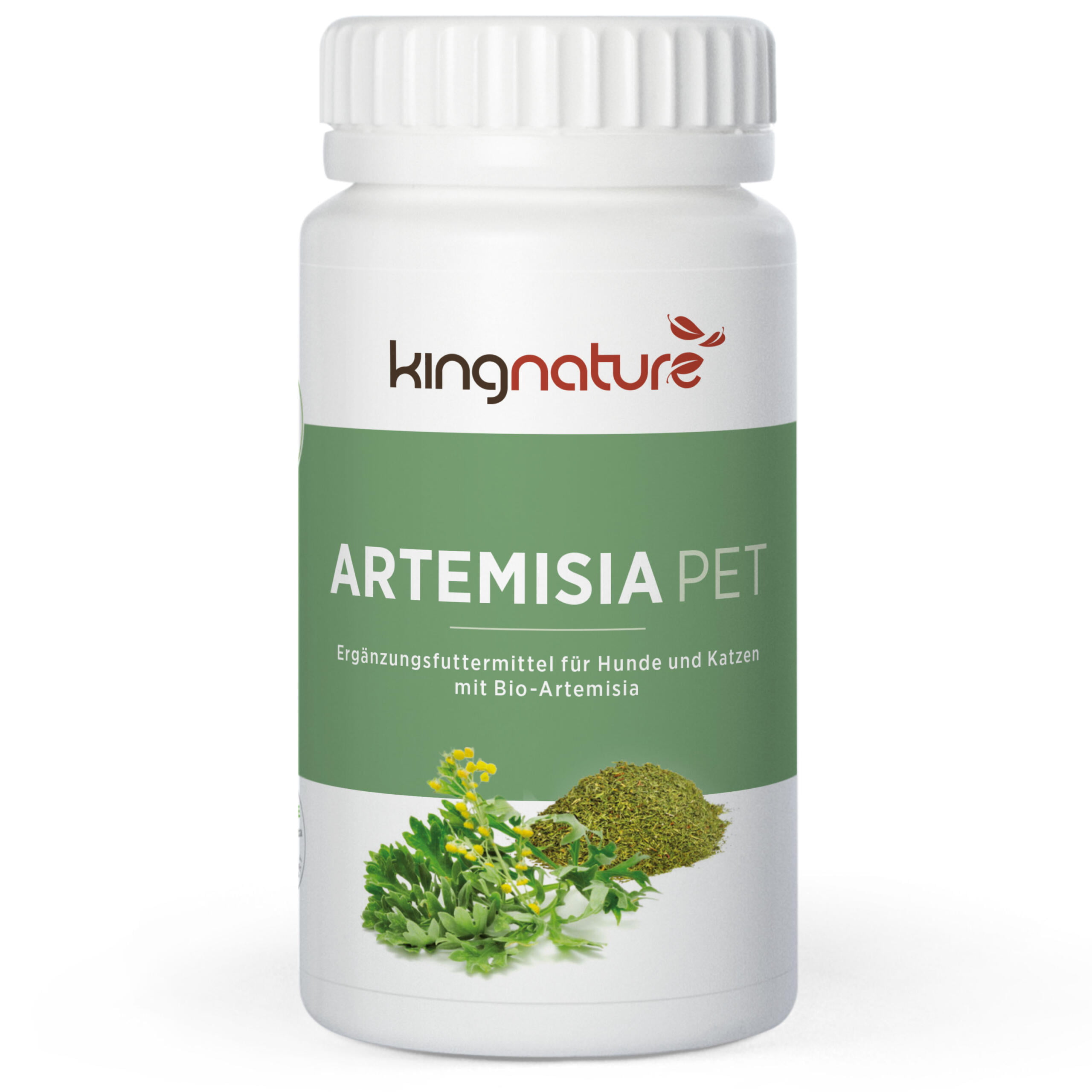 kingnature, Artemisia, Pet, bio, Artemisia annua, biologischer Anbau, Schweizer Produkt, Artemisiakraut, Spezialzüchtung, hohe Wirkstoffkonzentration, Pflanze, sekundäre Pflanzenstoffe, Polyphenole, Artemisinin, Bio-Produkt, hochwertiger Rohstoff, vegan, Top-Qualität, Beifussgewächs, Busch, über 240 sekundäre Pflanzenstoffe, frei von Aloin, starke Wirkung, Artemisiapulver, Ergänzungsmittelfutter, für Hunde und Katzen, von Hand geerntet, 72 Kapseln, getrocknetes Blattpulver, 100% natürlich, Tierfutter