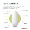 kingnature_nadh-vida_listing-3 Grafik mit einer weißen Tablette in der Mitte, umgeben von Text zu NADH Vida: 100 % natürlich, aus der EU, vegan, zuckerfrei, glutenfrei, laktosefrei, fruktosefrei und hefefrei.