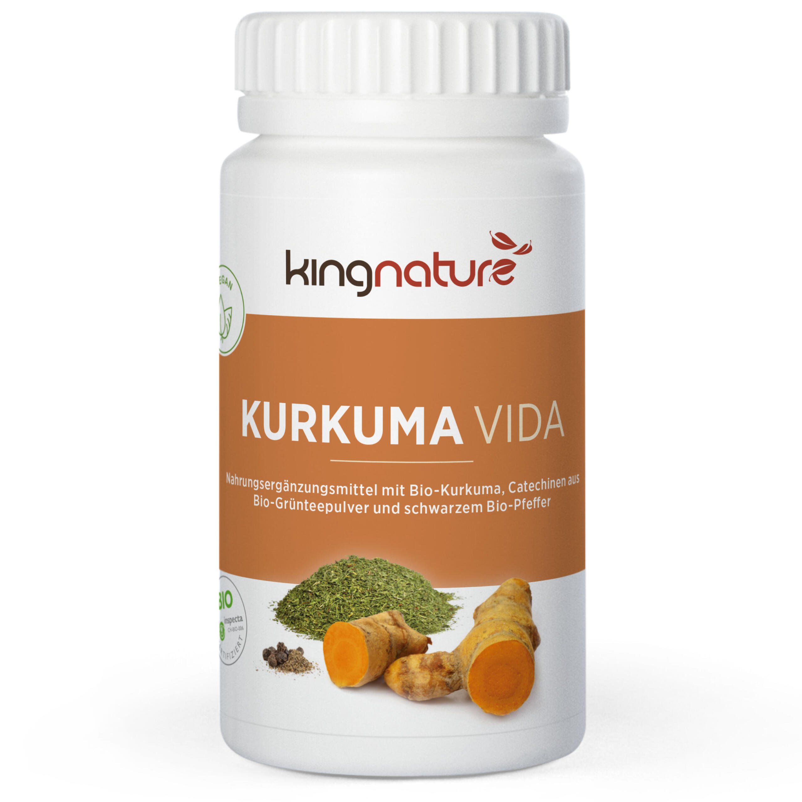 Kurkuma Vida Kapseln Mg Bio Vegan Kingnature