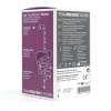 Eine Schachtel mit dem Nahrungsergänzungsmittel Toxaprevent Medi Plus mit Abbildungen zum Verdauungssystem und Produktdetails in Deutsch, Französisch und Englisch auf weißem und violettem Hintergrund.